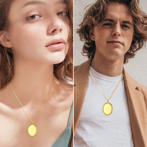 -plated necklace with engraving | Seagull with hat & personalized text | Nautical jewelry | Humorous gift | Personalized Northern Lights accessory