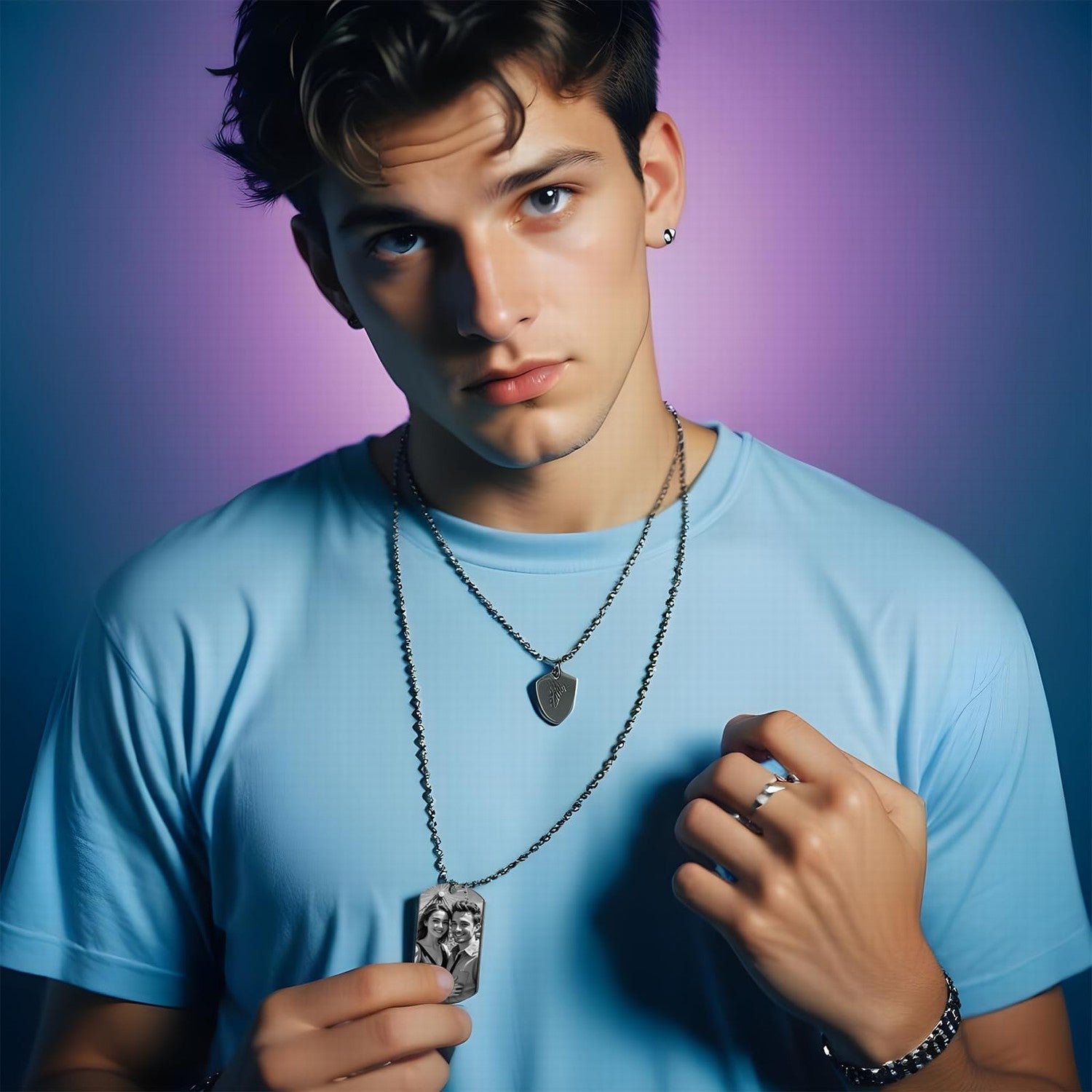 925K Sterling Silver Personalized Name Necklace with Birthstone, Birthstone name necklace, Custom Name Necklace, Valentine Day Gifts for Her