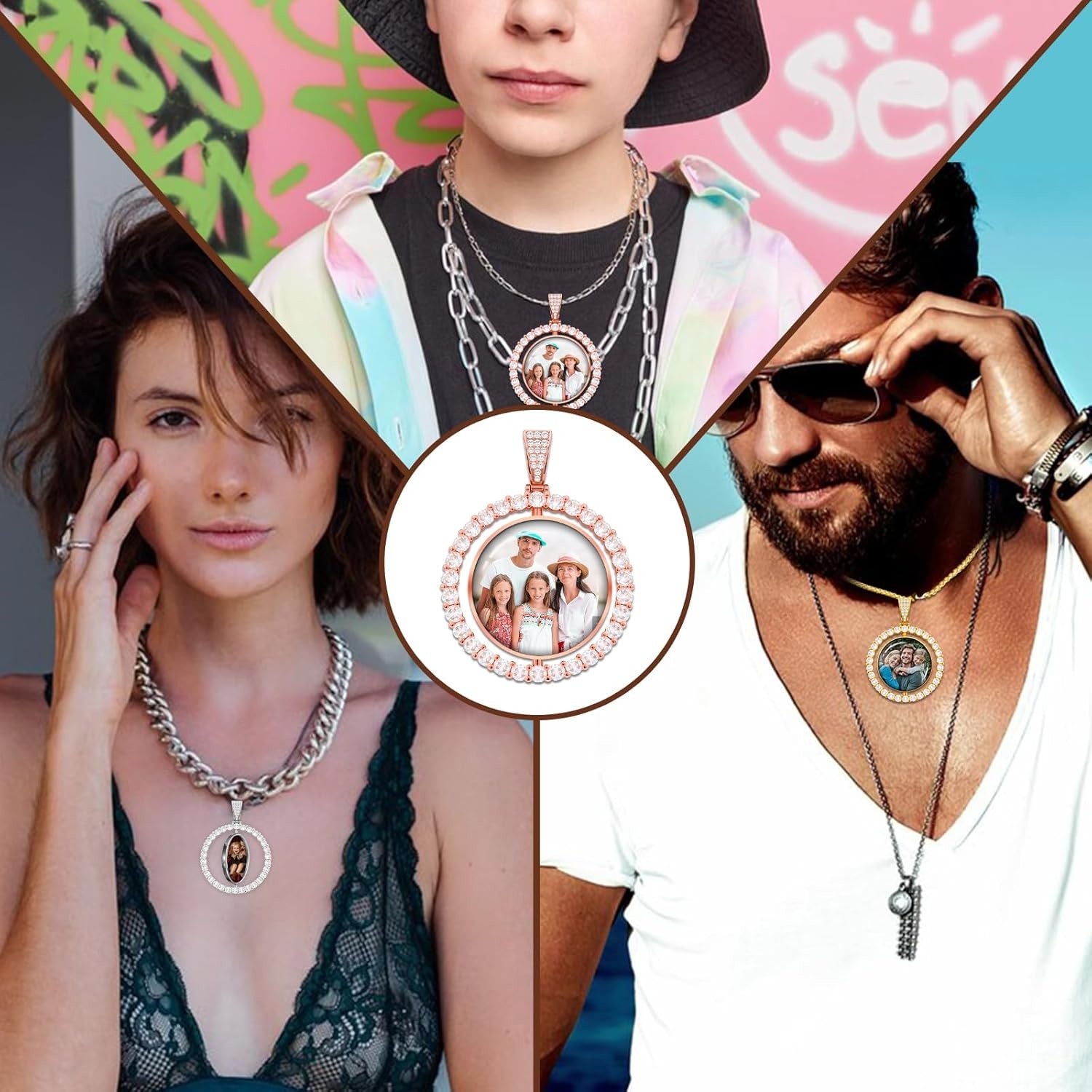 Actual Dog Cat Picture Photo Name Necklace, Personalized Pet Jewelry, Engraved Name, Memorial Loss, Pet Lover, Animal Adoption Cat Mom Gift